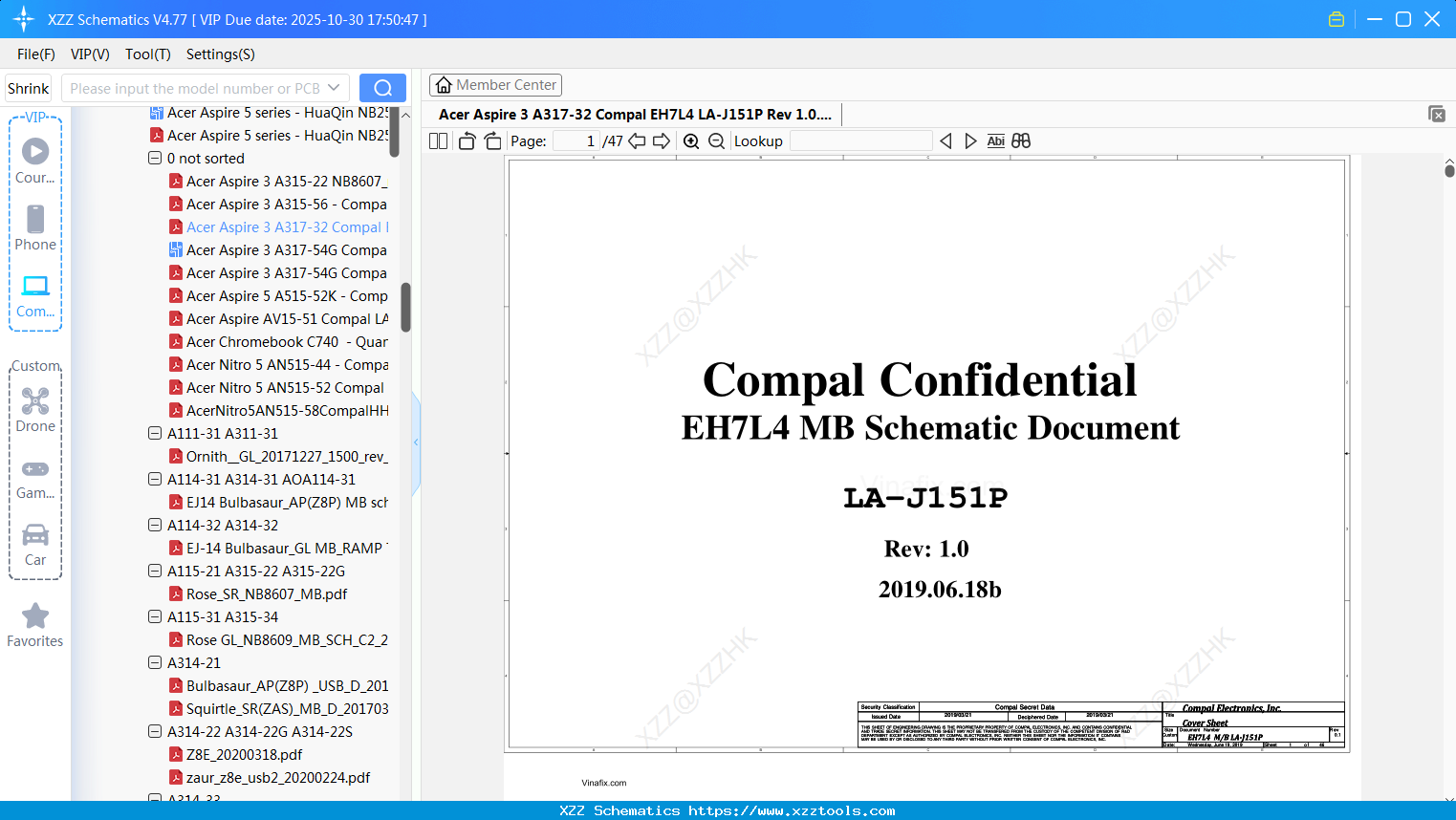 Laptop Acer Aspire 3 A317-32 Compal EH7L4 LA-J151P Rev 1.0